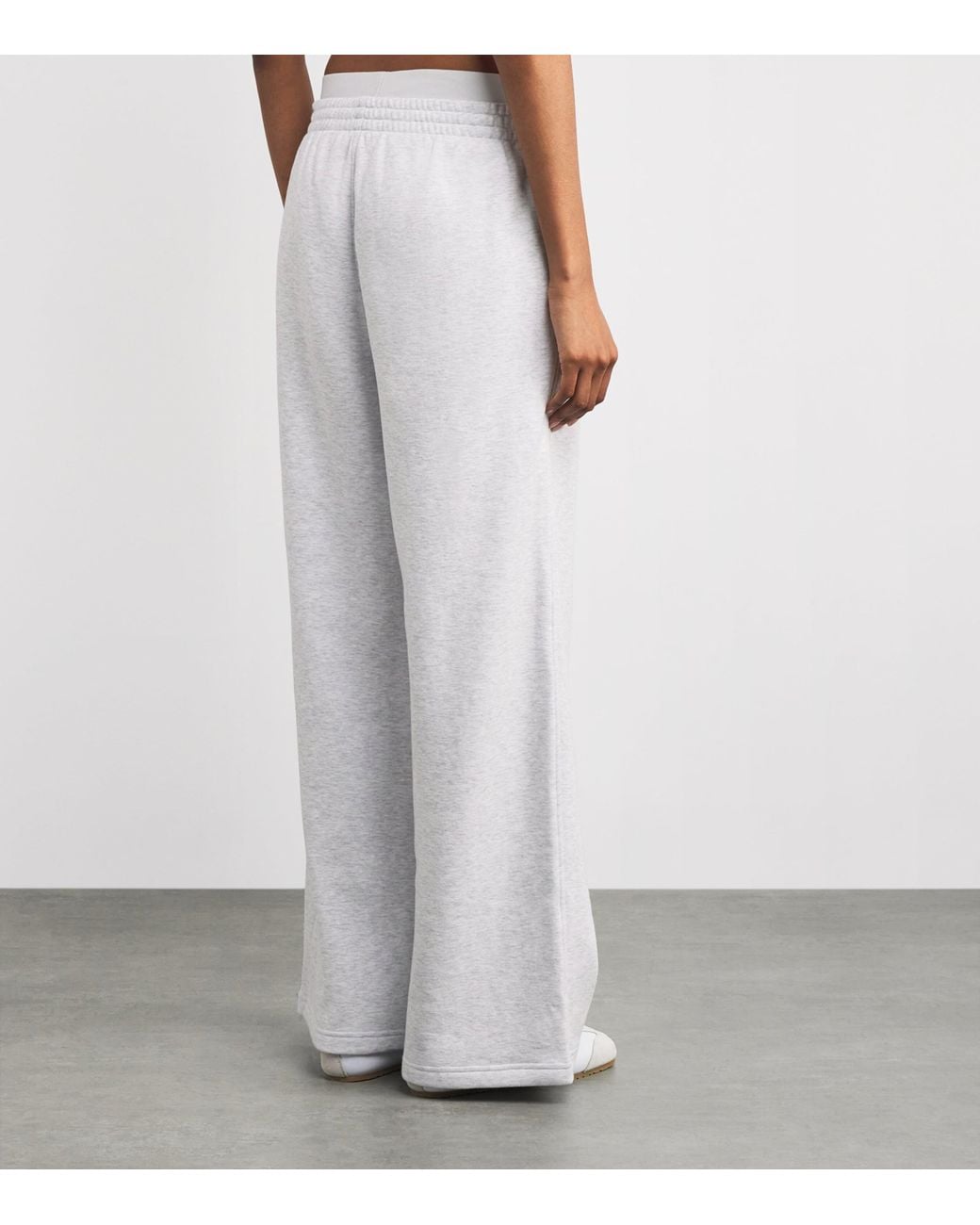 Skims White Cotton-Blend Double-Waistband Sweatpants