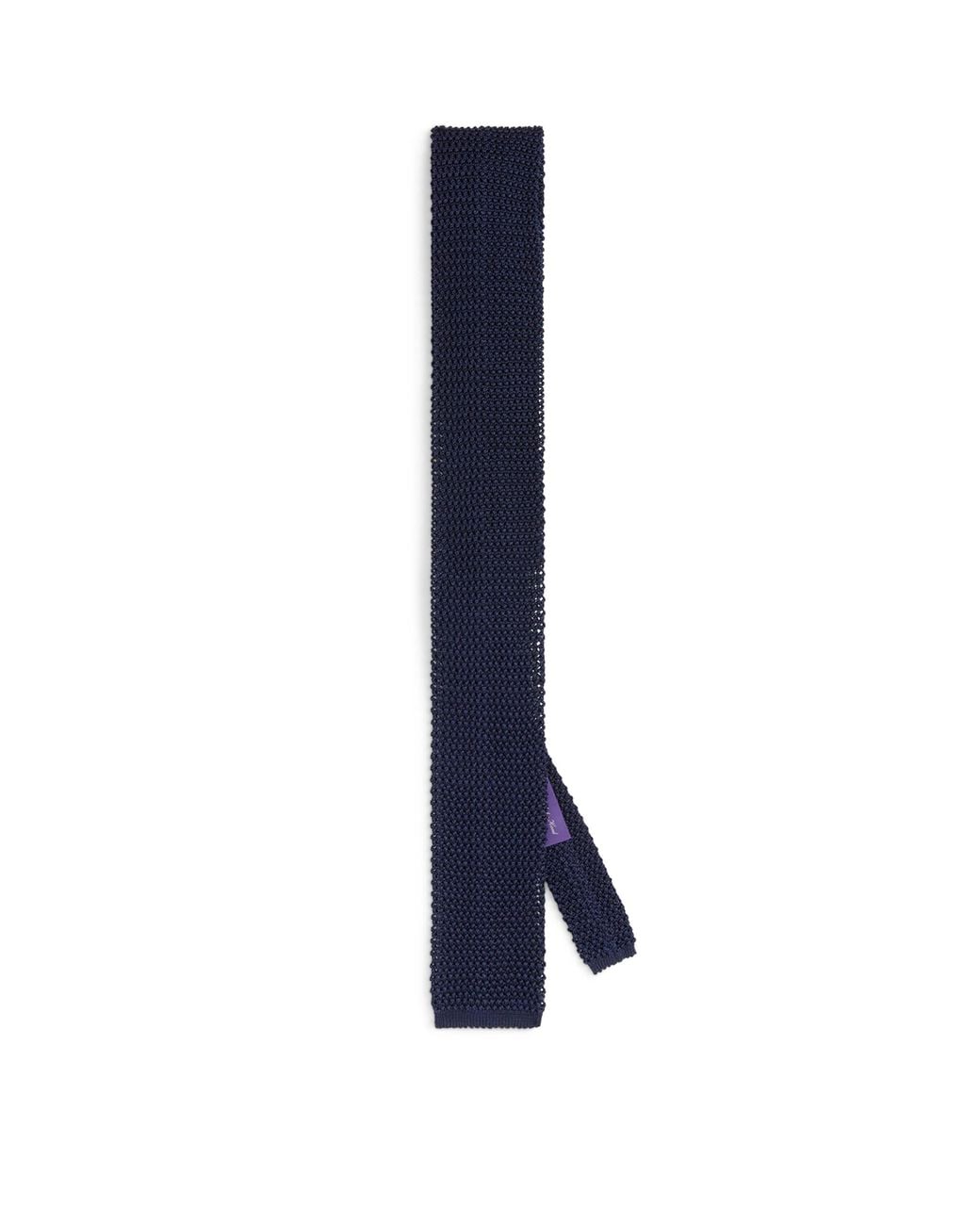 Ralph Lauren Blue Silk Knitted Tie for men