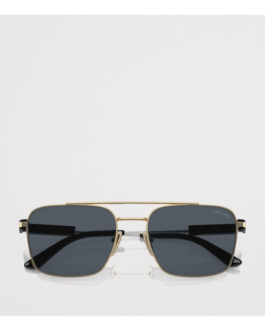 Prada Gray Metal Pillow Sunglasses