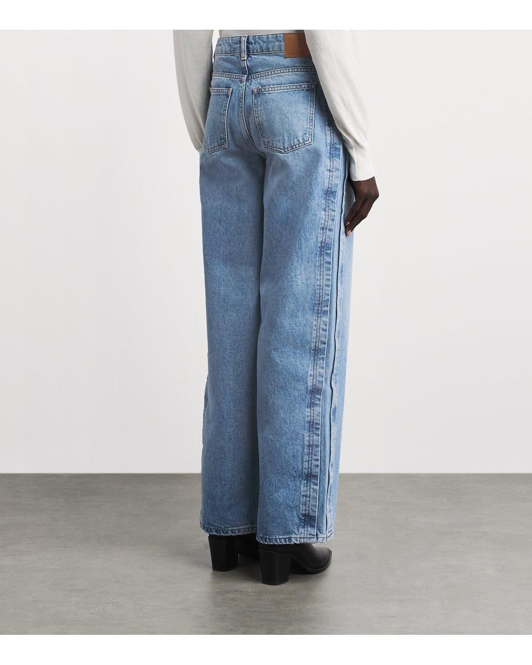 Claudie Pierlot Blue Tone Detail Wide-Leg Jeans