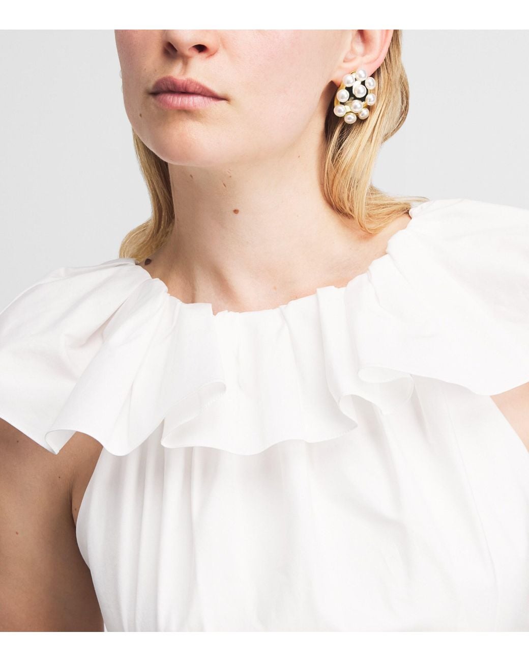Carolina Herrera Natural Faux Pearl Stud Earrings