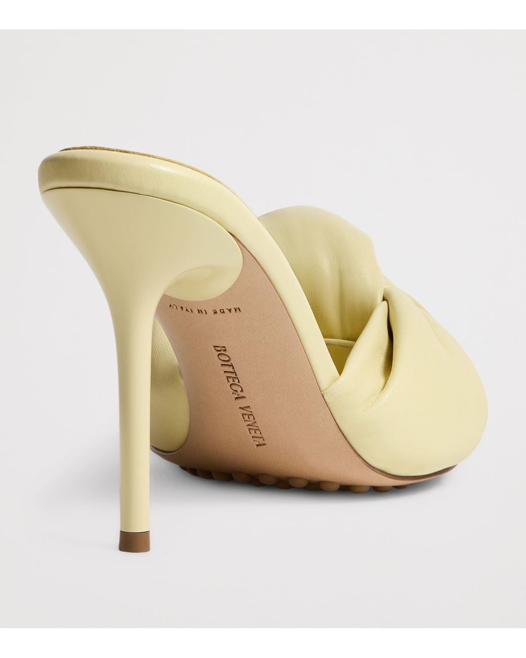 Bottega Veneta Natural Leather Knot Cherry Mules 90