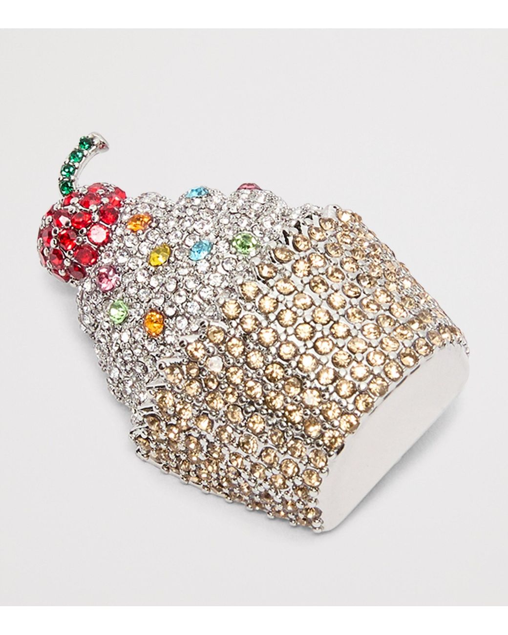 Weekend by Maxmara Metallic Embellished Cupcake Brooch