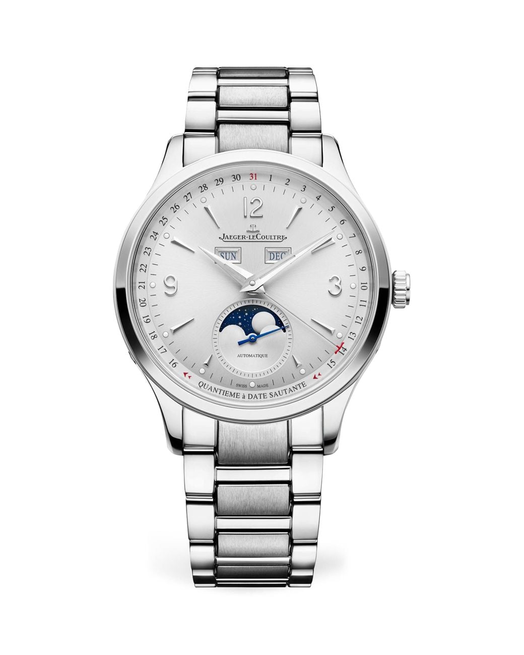 Jaeger-lecoultre Gray Stainless Steel Master Control Calendar Watch for men