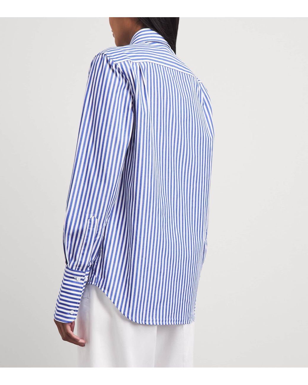 With Nothing Underneath Blue Organic Cotton The Boyfriend Shirt