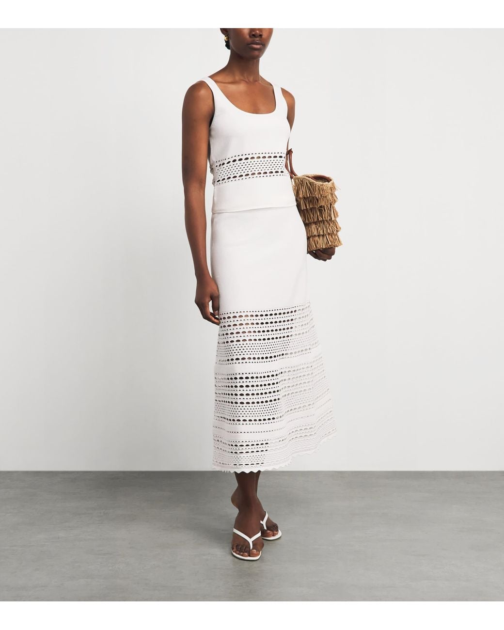 Jonathan Simkhai White Stretch-Jersey Fitzgerald Tank Top
