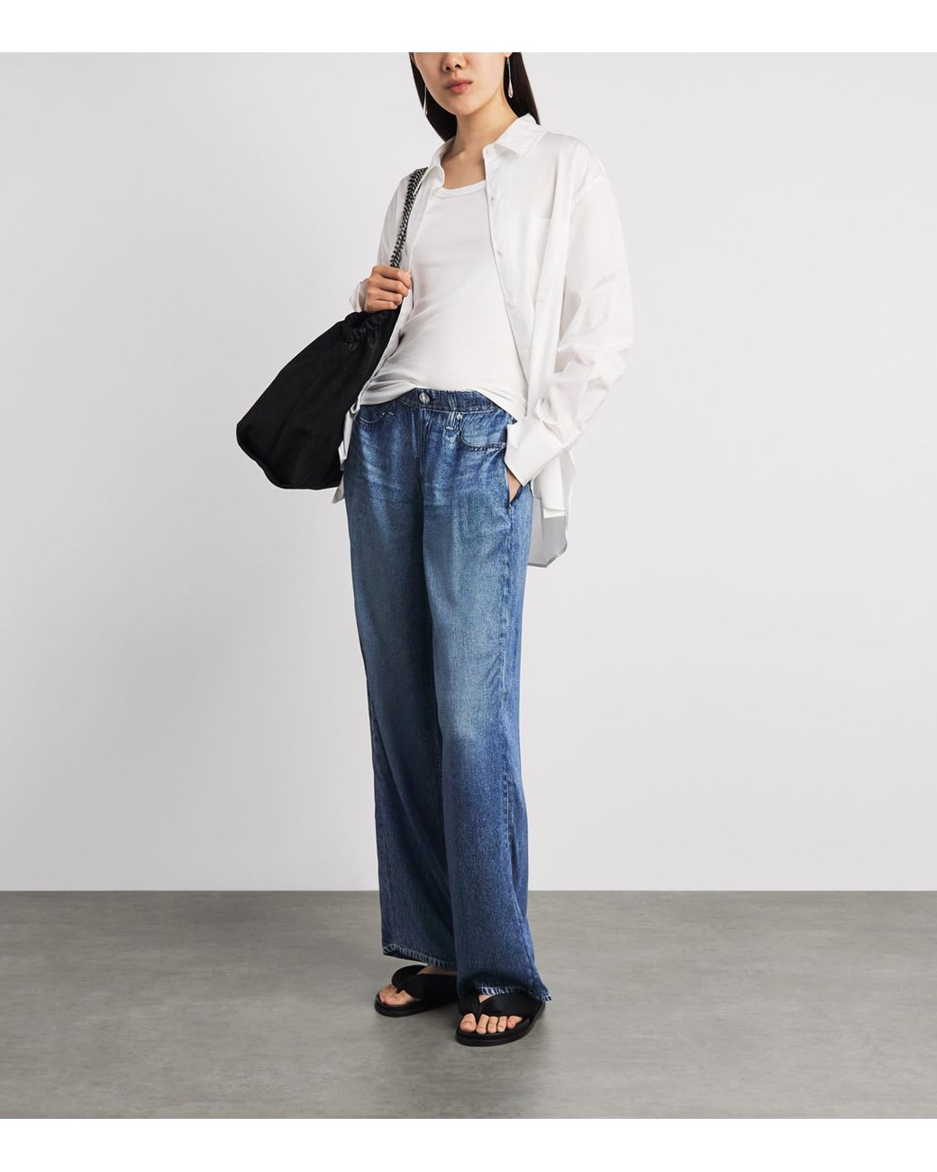 Rag & Bone Blue Miramar Denim-Effect Sweatpants