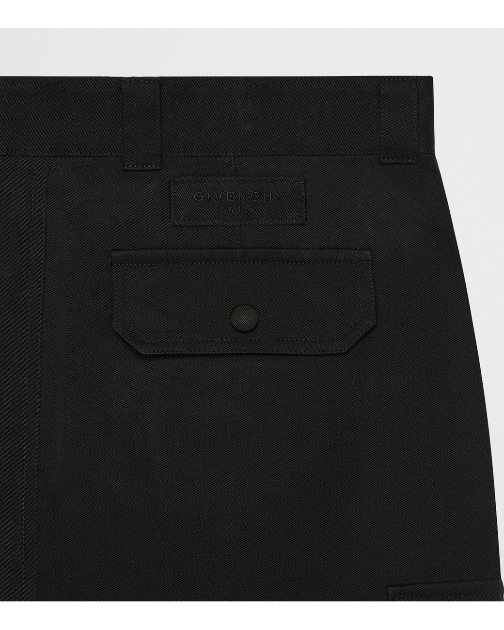 Givenchy Black Cotton Cargo Trousers for men