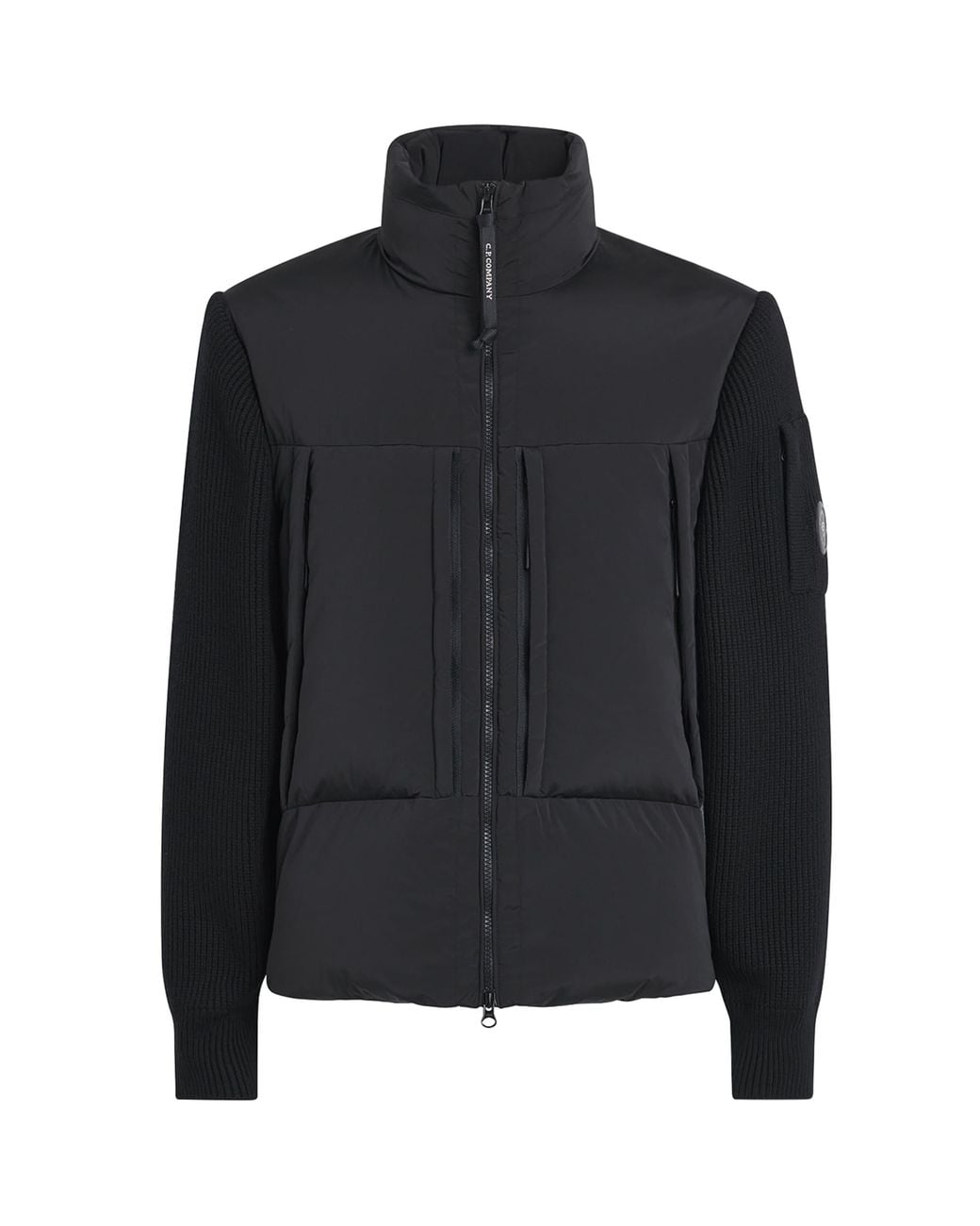 C P Company Black Merino Wool Reversible Jacket for men