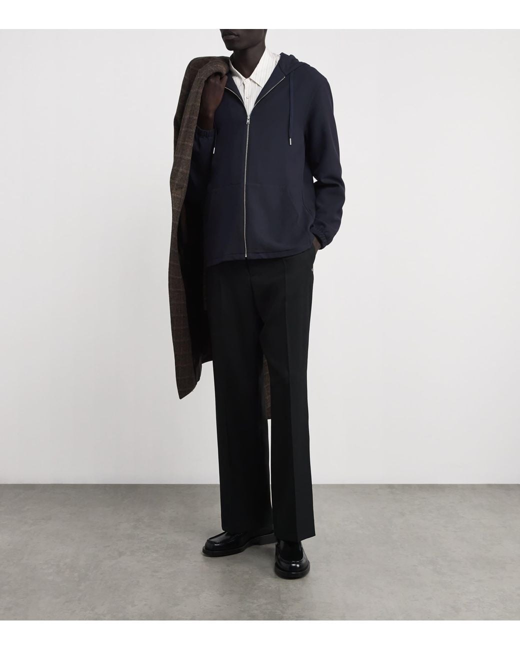 Sandro Blue Zip-Up Hoodie for men