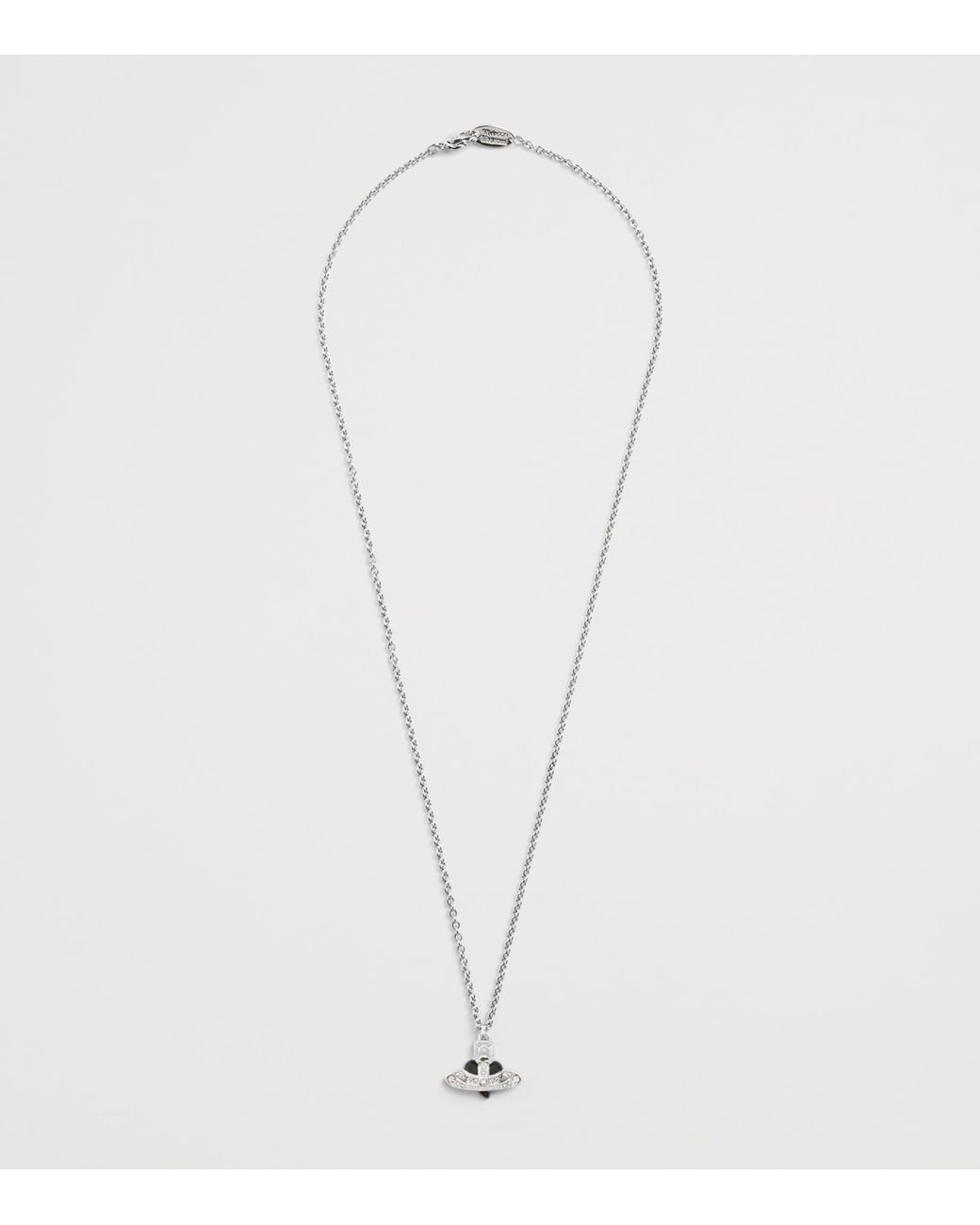 Vivienne Westwood Metallic Diamante Heart Necklace for men