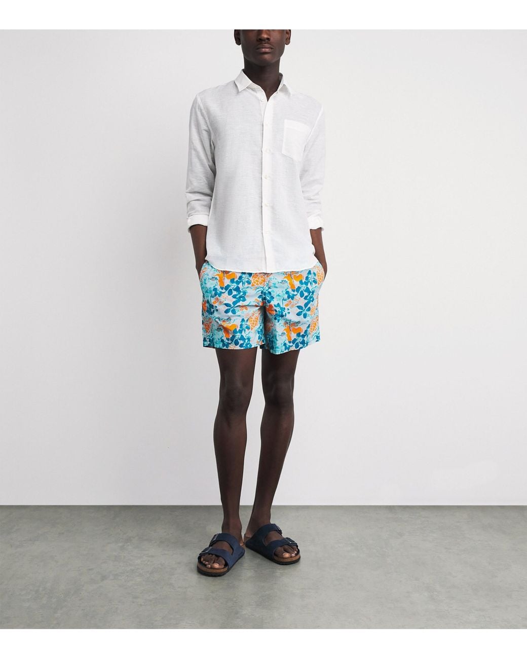 Vilebrequin Blue Turtle Print Moorea Swim Shorts for men