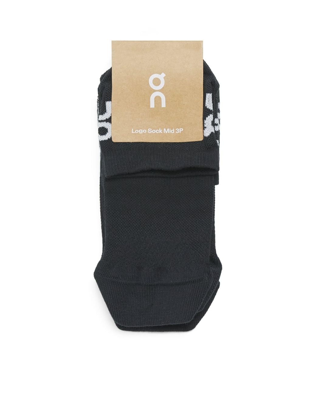 On Shoes Black Logo Socks