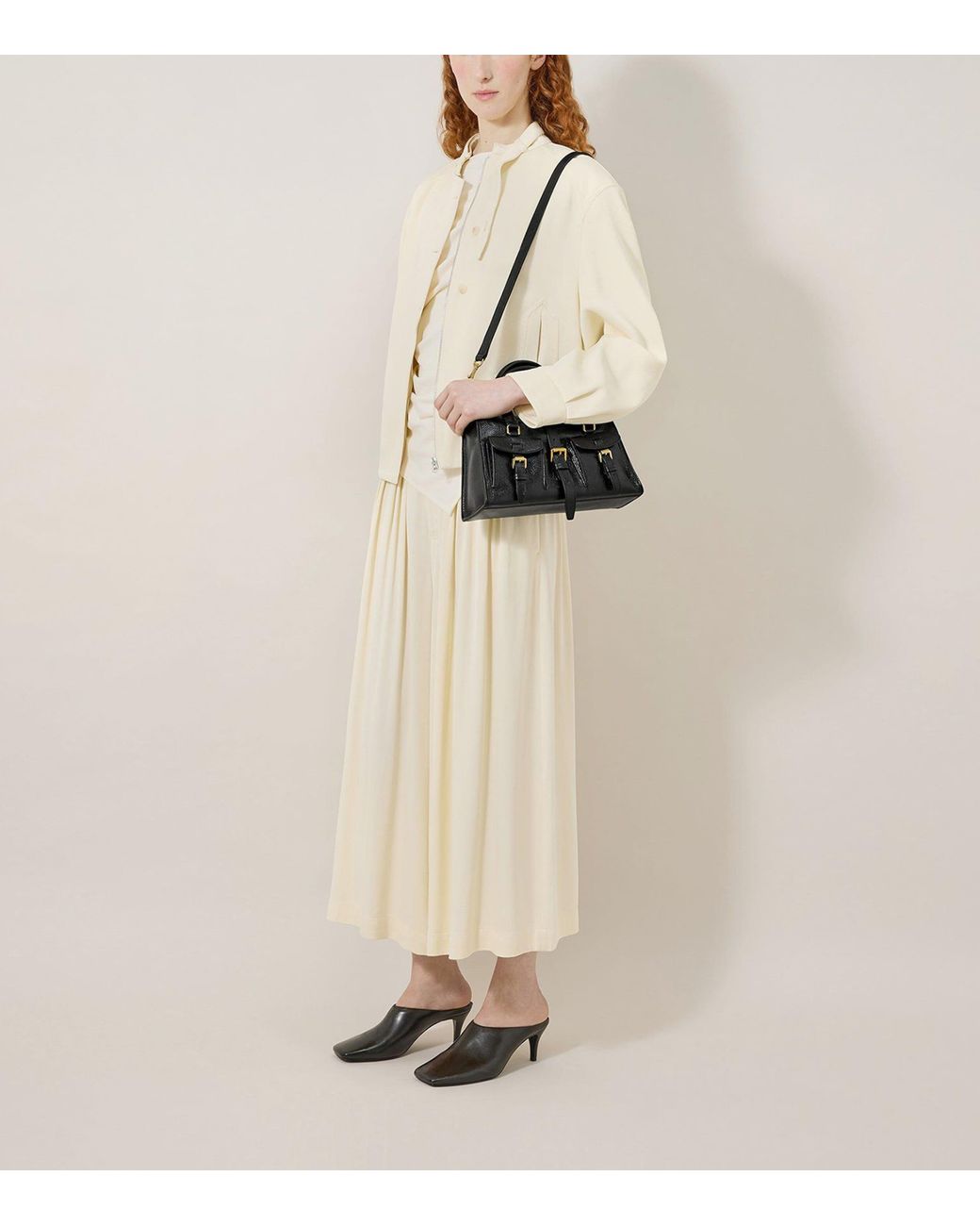 Mulberry Black Small Leather Roxanne Top-Handle Bag
