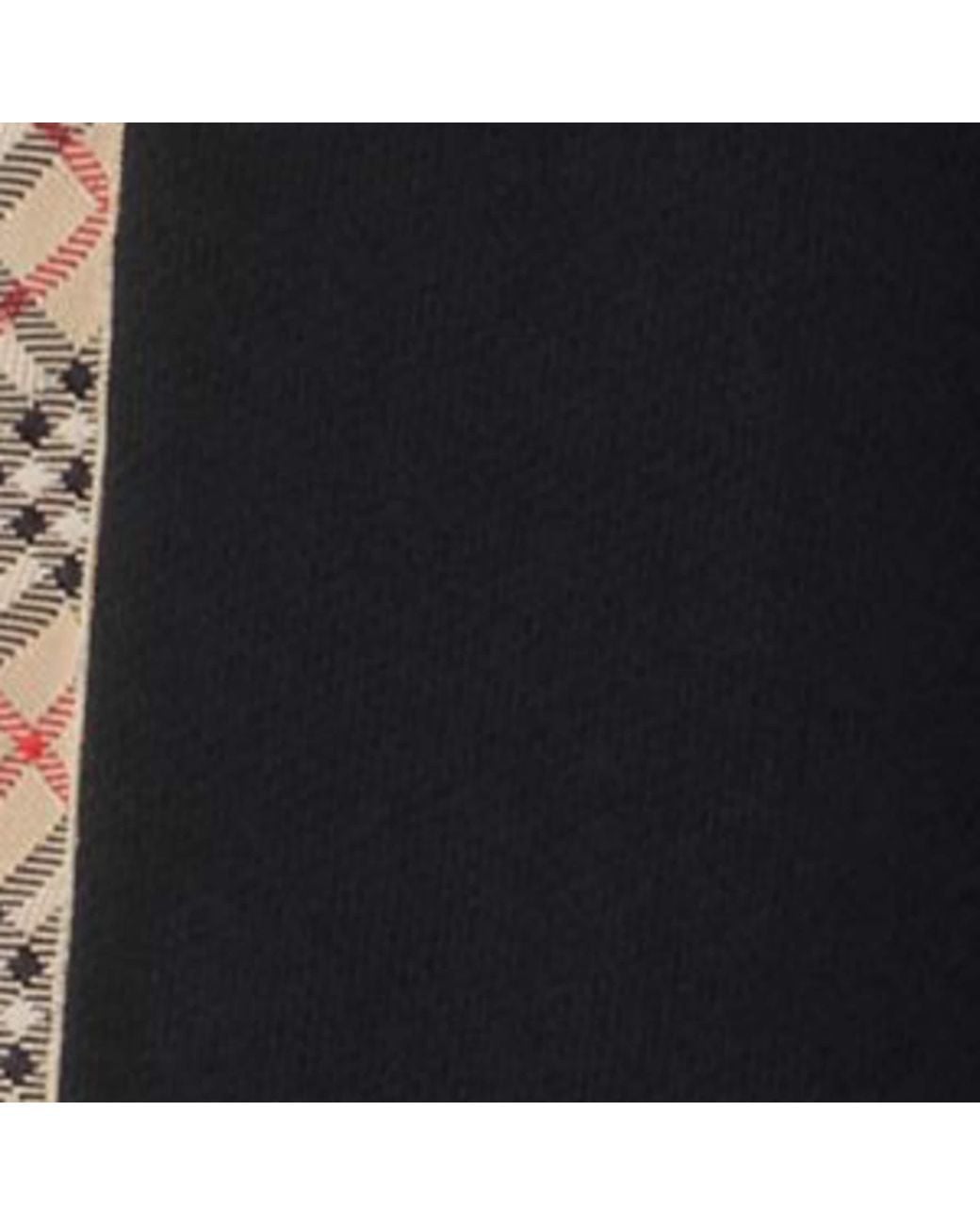 Burberry Black Jersey Check-Trim Sweatpants