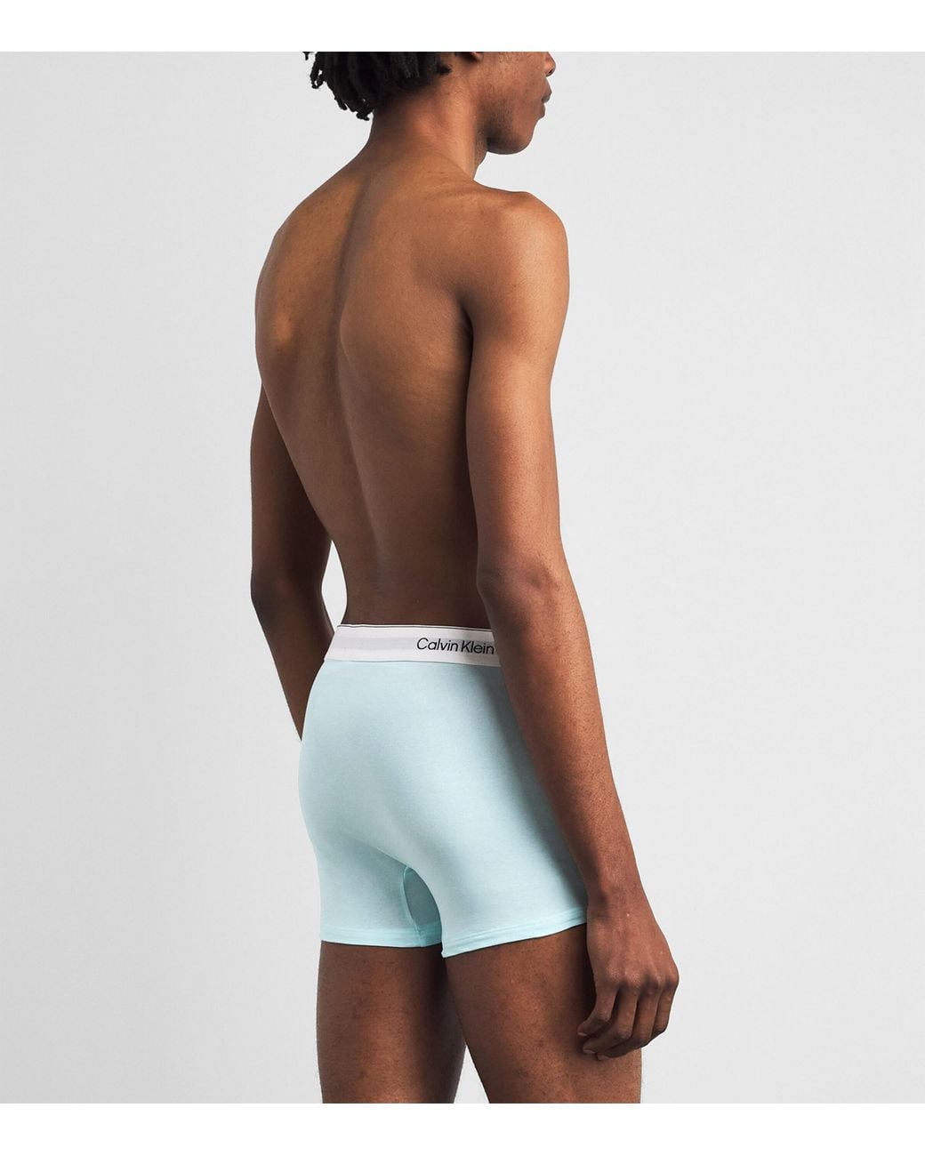 Calvin Klein Blue Stretch-Cotton Relaxed Icon Trunks for men