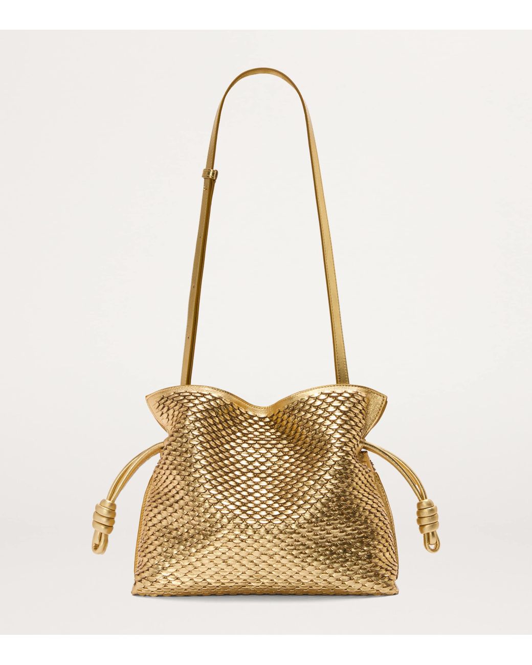 Loewe Natural Medium Leather Scales Flamenco Clutch