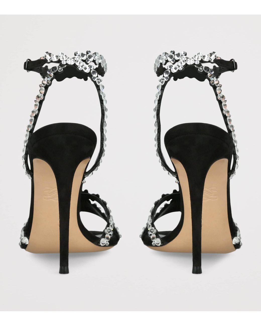 Casadei Black Julia C Love Heeled Sandals 100