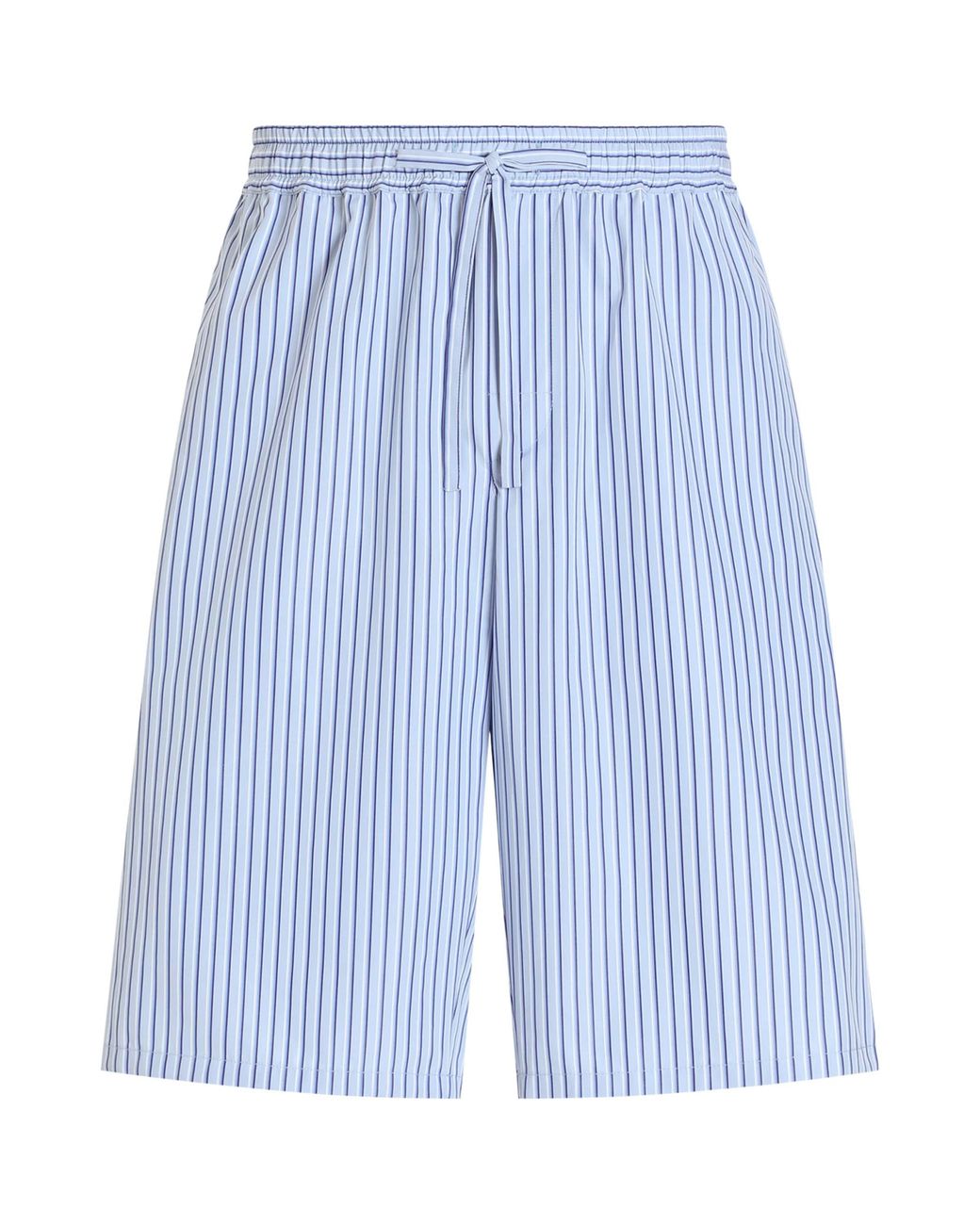 Dolce & Gabbana Blue Cotton-Silk Blend Bermuda Shorts for men