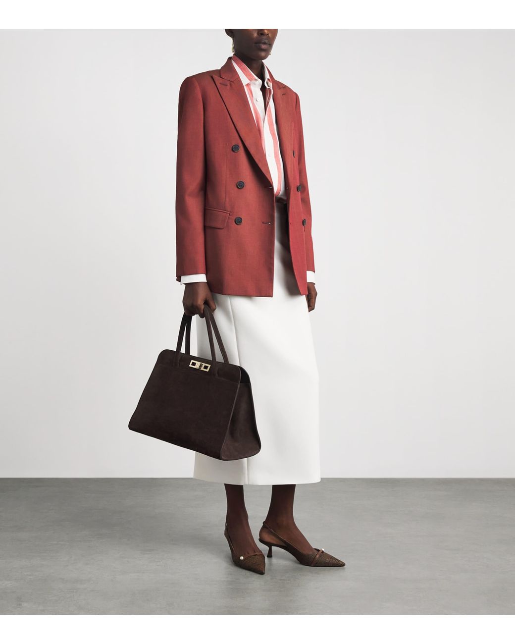 Max Mara Red Virgin Wool Blazer