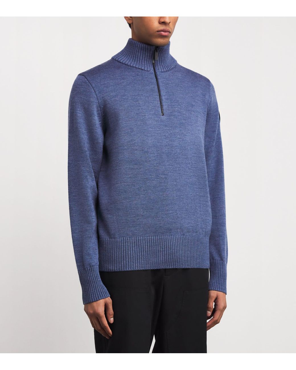 Canada Goose Blue Rosseau Quarter-Zip Sweater for men