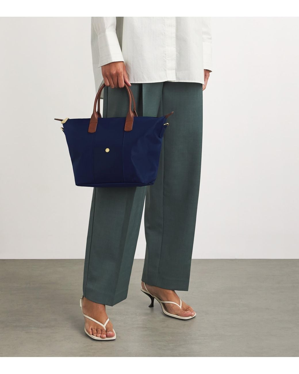 Harrods Blue Grab Nylon Tote Bag