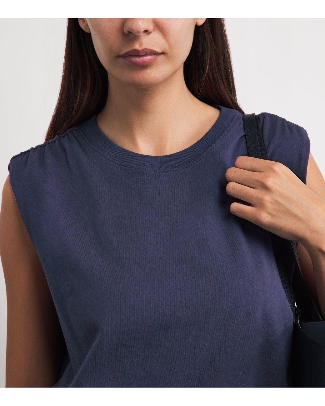 Rag & Bone Blue Mica Bubble Crop Top