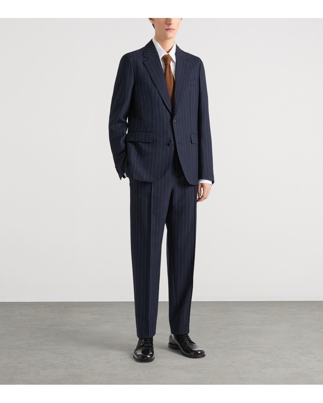 Givenchy Blue Wool Stripe Couture Seam Trousers for men