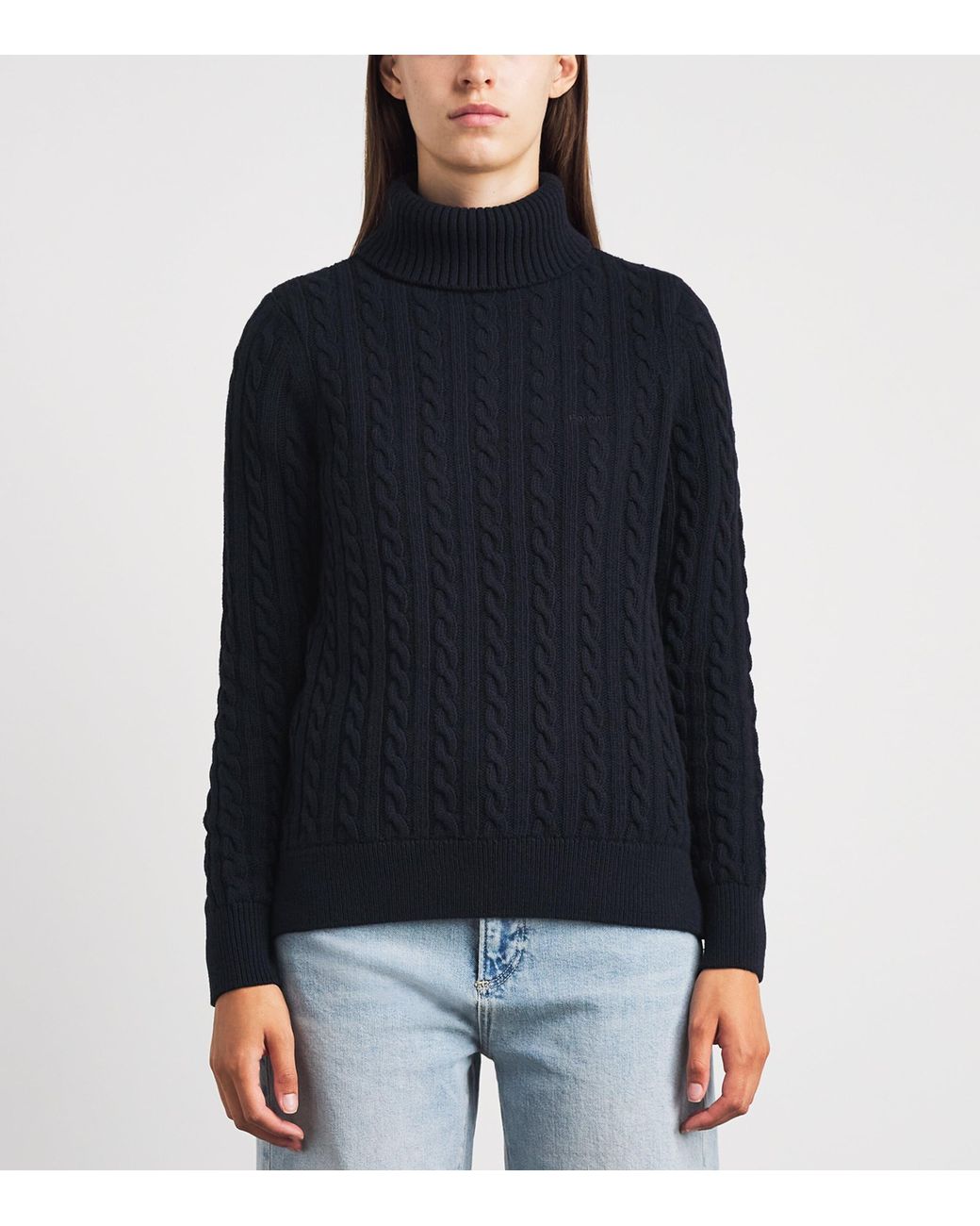 Barbour Blue Wool-Cotton Ambleside Rollneck Sweater