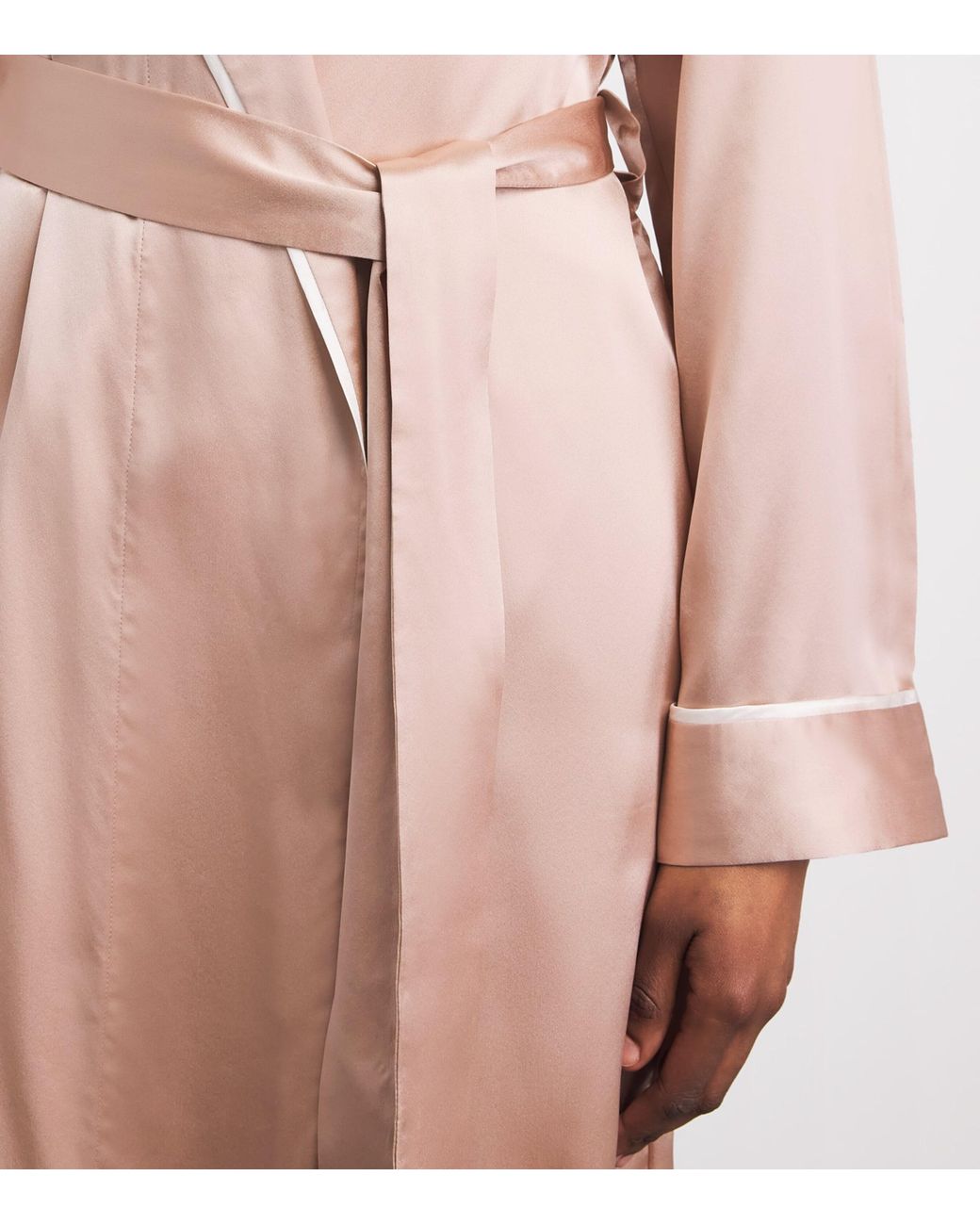 Derek Rose Pink Silk Bailey Robe