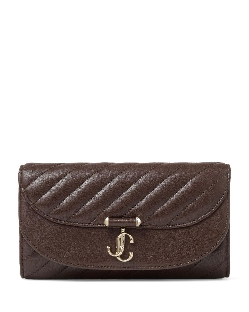 Jimmy Choo Brown Curve Wallet On Chain