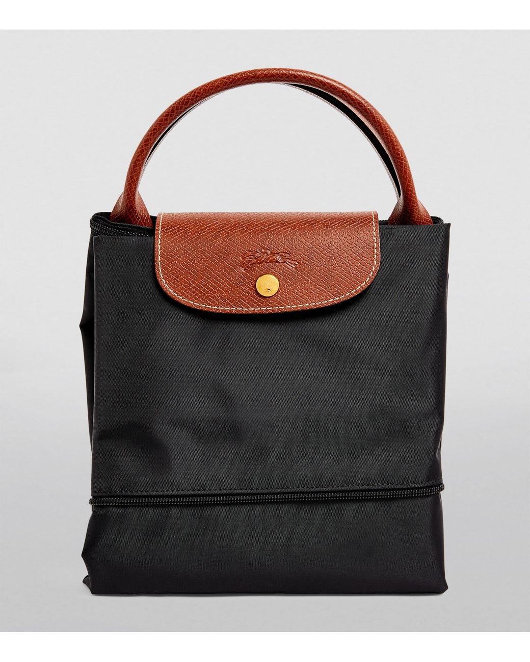 Longchamp Black Expandable Le Pliage Original Travel Bag for men