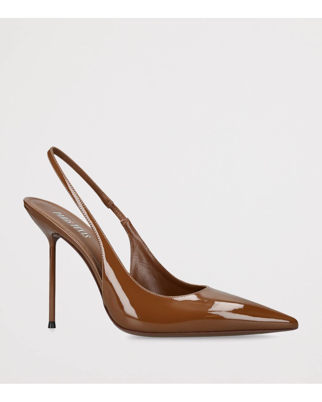 Paris Texas Brown Patent Leather Lidia Slingback Pumps 105