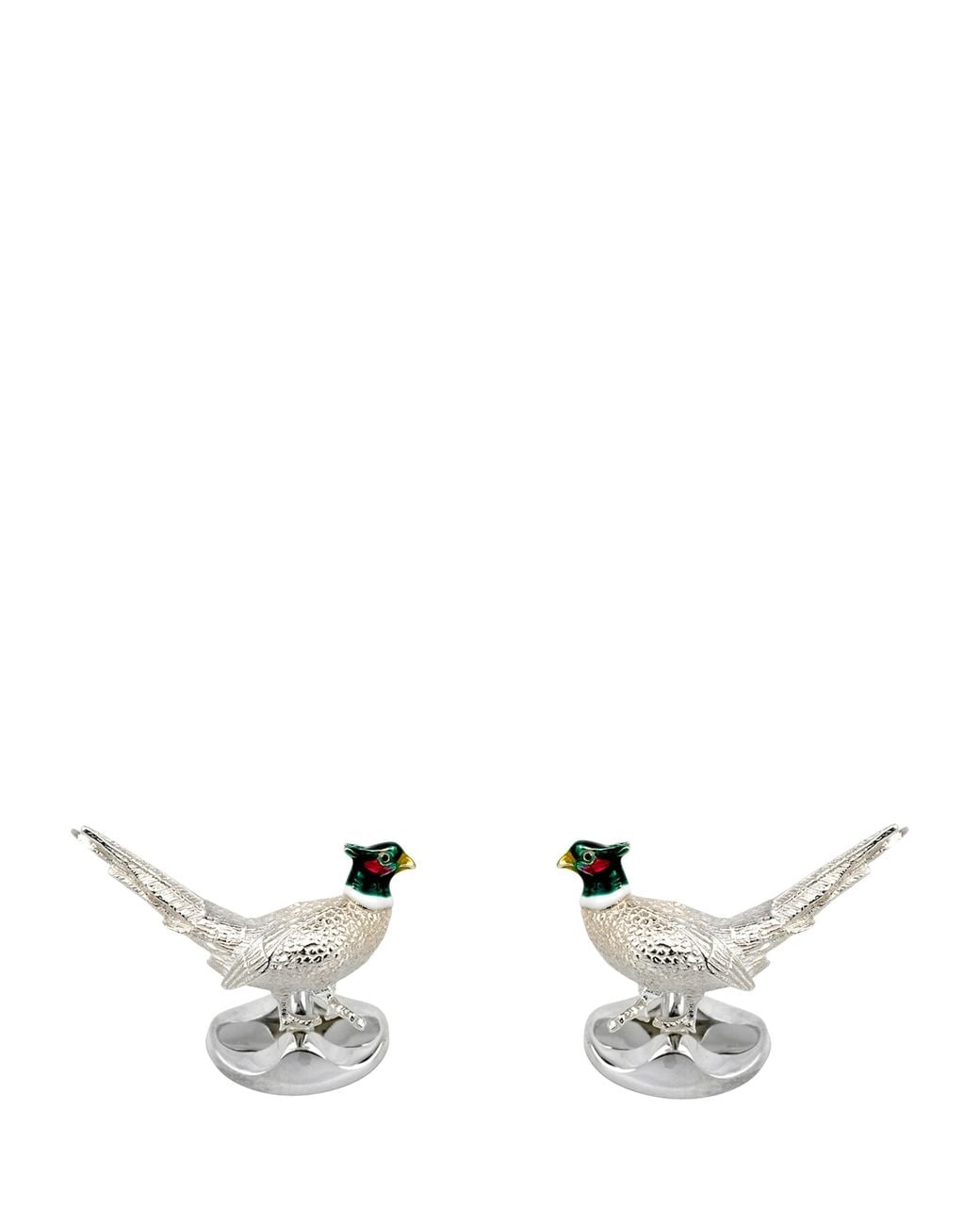 Deakin & Francis Metallic Sterling Pheasant Cufflinks for men