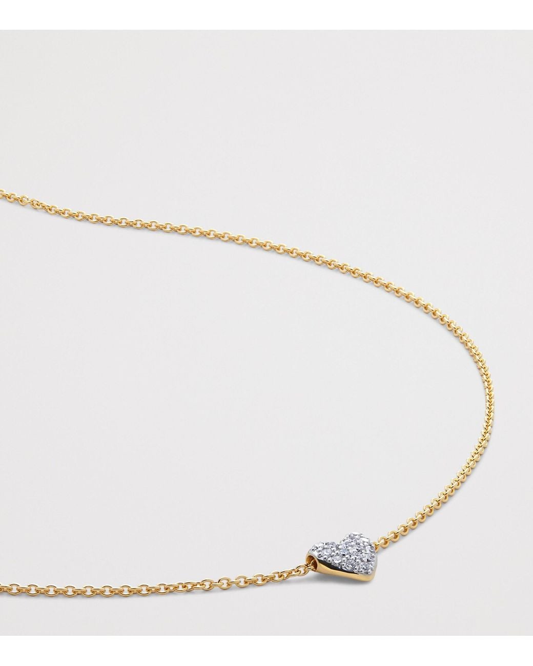 Monica Vinader Metallic Vermeil And Diamond Heart Necklace