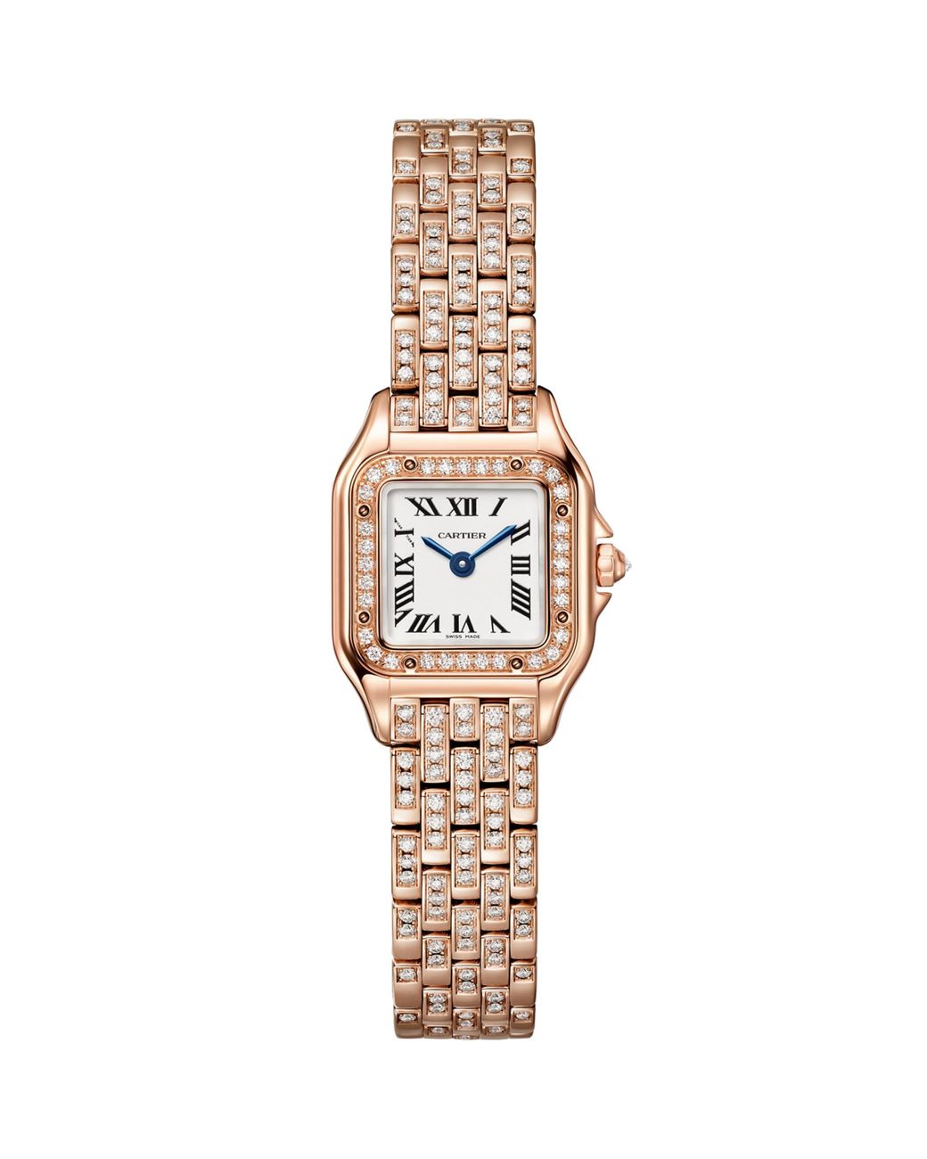 Cartier Metallic Rose And Diamond Panthère De Watch