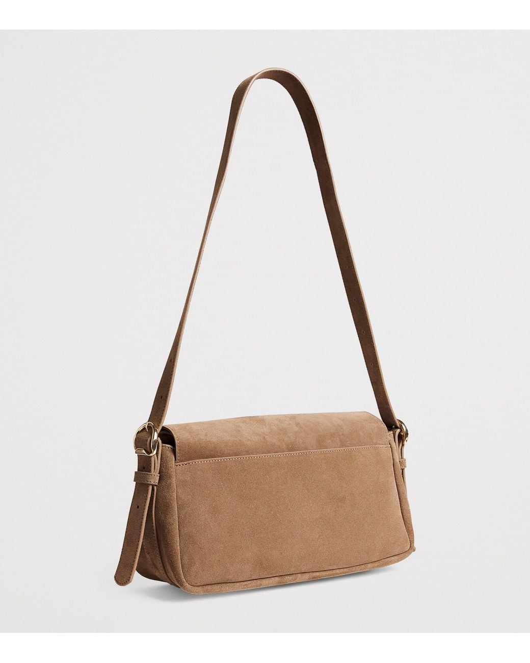 Sandro Natural Suede Le Mambo Cross-Body Bag