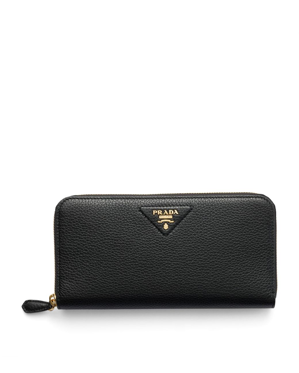 Prada Black Large Leather Zipped Wallet