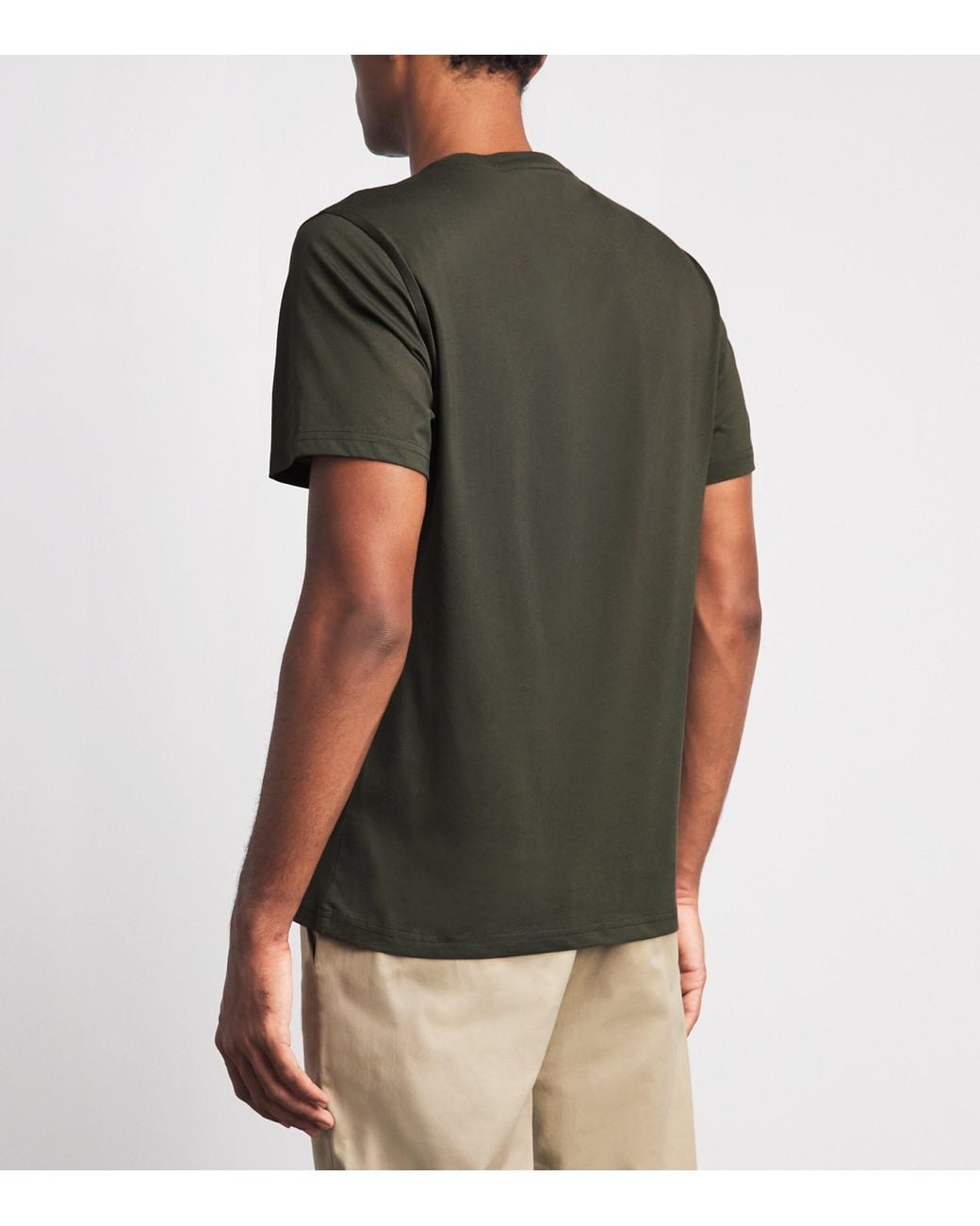 Barbour Green Cotton Embroidered Crest T-Shirt for men