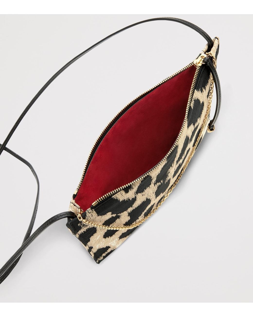 Givenchy Black Leopard Print Voyou Shoulder Bag