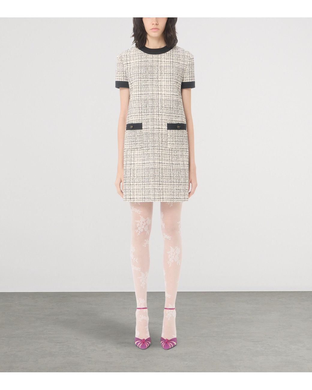 Valentino White Tweed Mini Dress