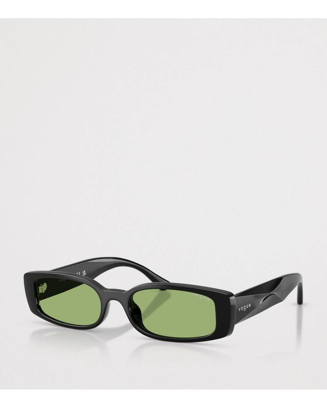 Vogue Green Propionate Rectangular Sunglasses