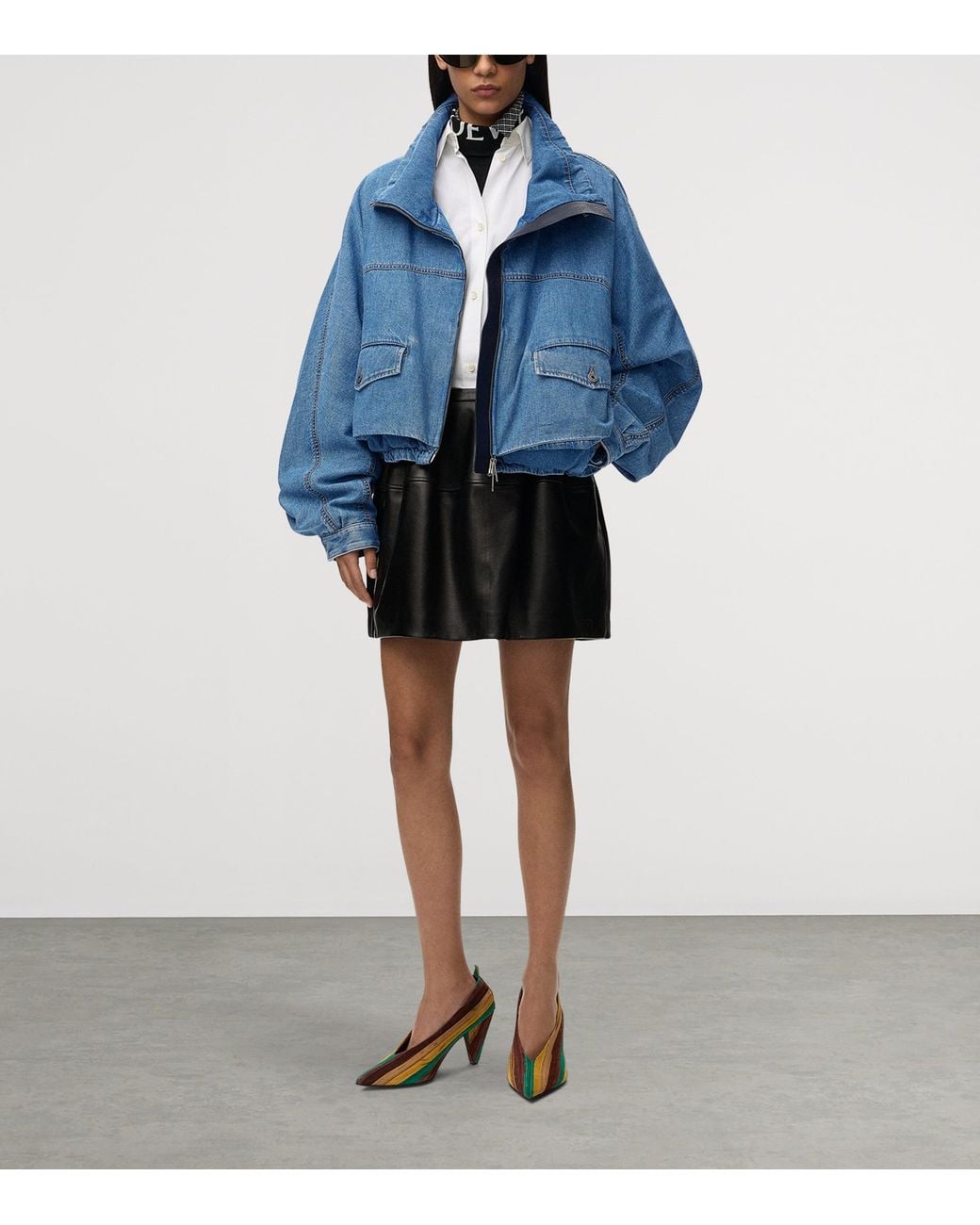 Loewe Blue Denim Bomber Jacket