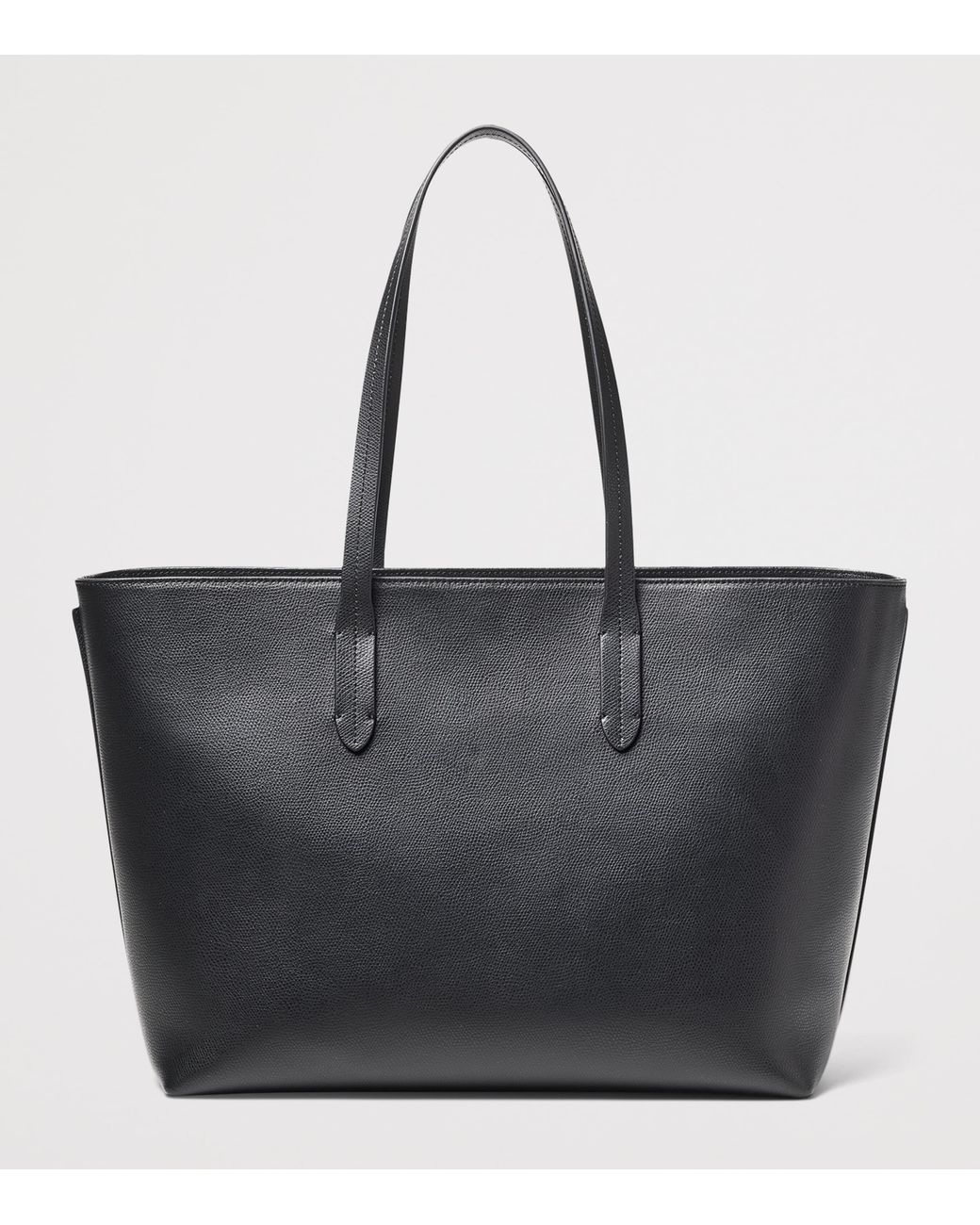 Aspinal Black Leather East West Tote Bag