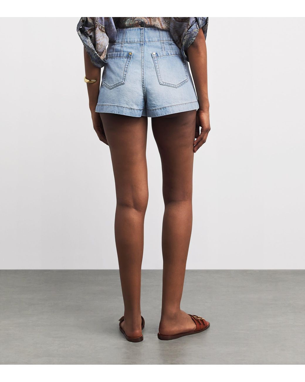 Zimmermann Blue Indra Denim Shorts