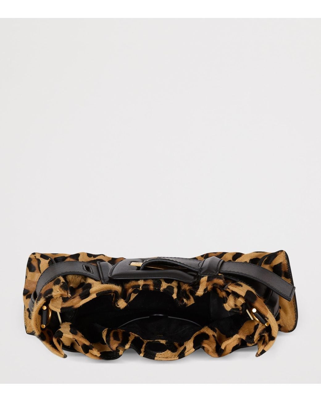 Balmain Black Mini Leopard Anthem Shoulder Bag