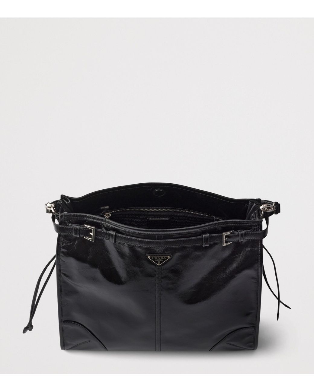 Prada Black Leather Bonnie Cross-Body Bag for men