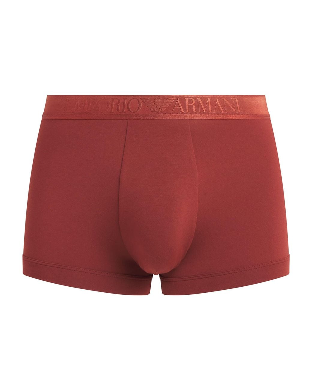 Emporio Armani Red Modal Logo Trunks for men