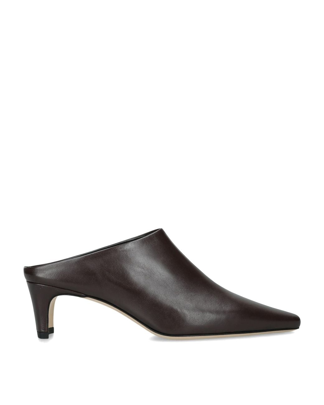 Staud Brown Leather Wally Mules 55