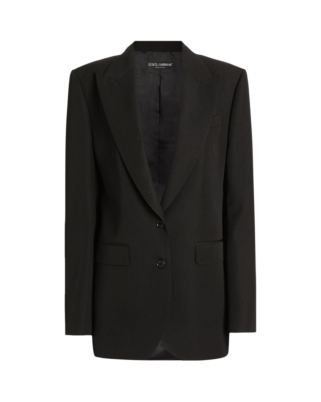 Dolce & Gabbana Black Virgin Wool Relaxed Blazer